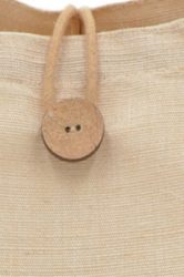 Wooden Button With Cotton Loop